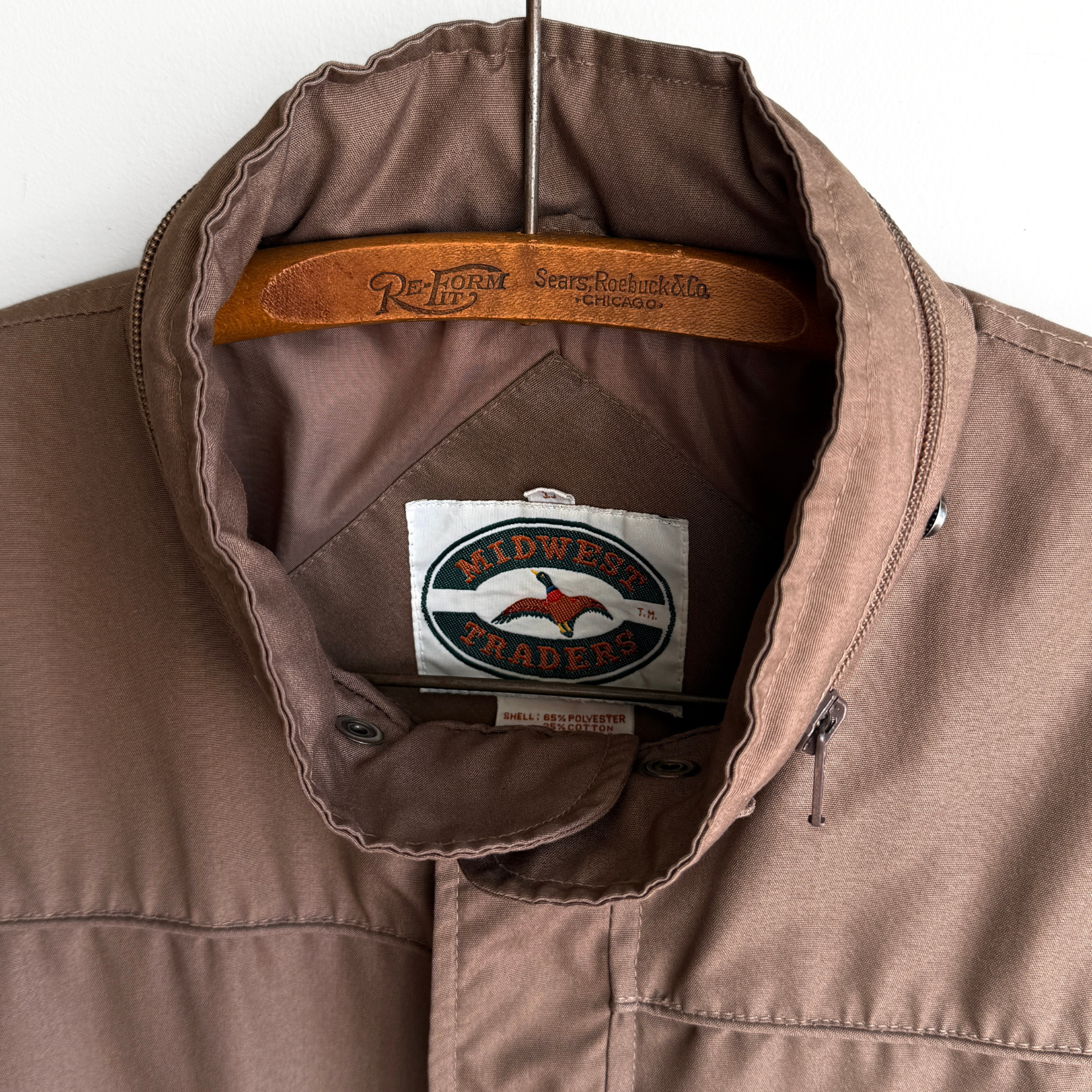 Vintage 1980s Coffee Brown Light Bomber Jacket  - Shop ThreadCount Vintage Co.