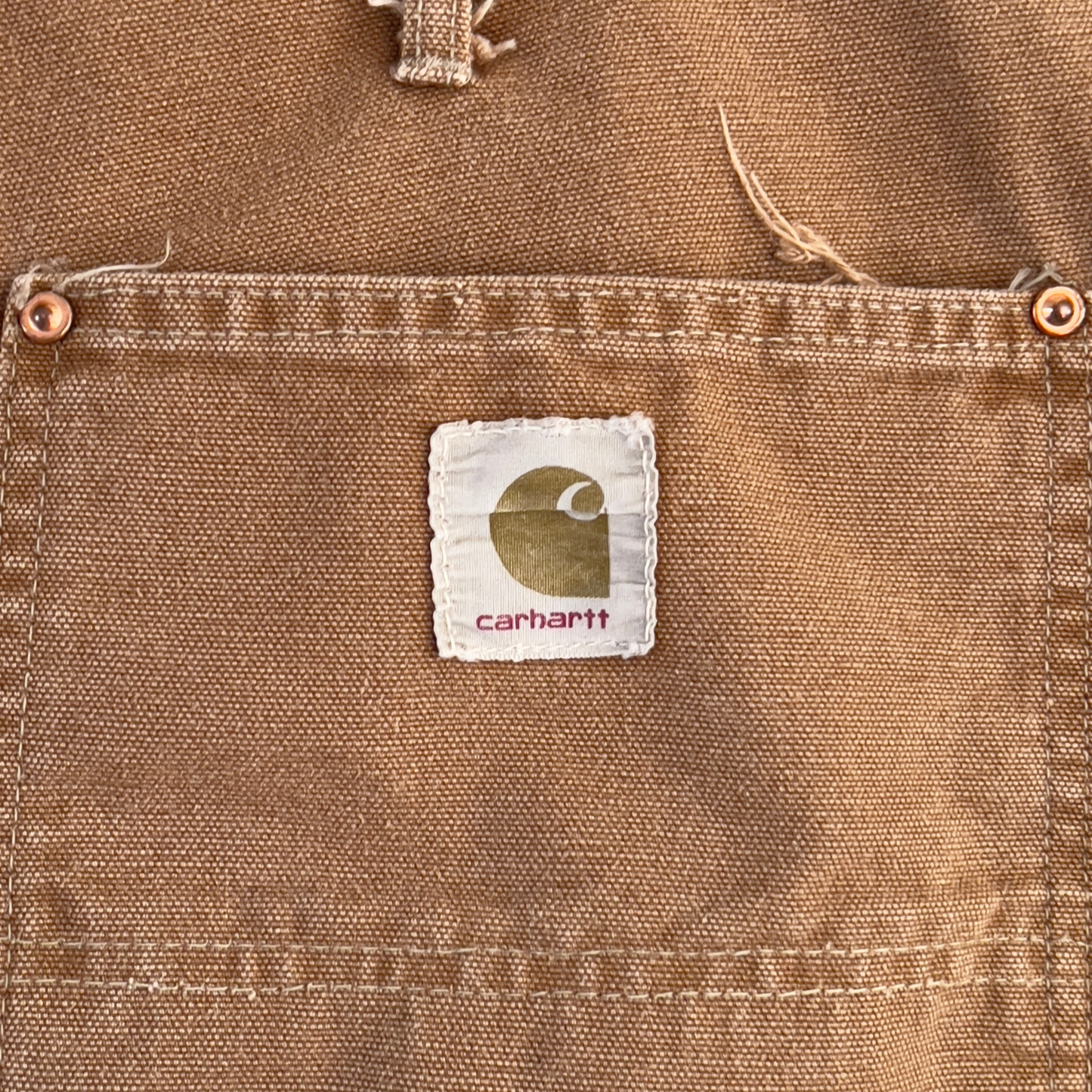 Vintage 1970s Carhartt Double Knee Khaki Canvas Work Pants  - Shop ThreadCount Vintage Co.