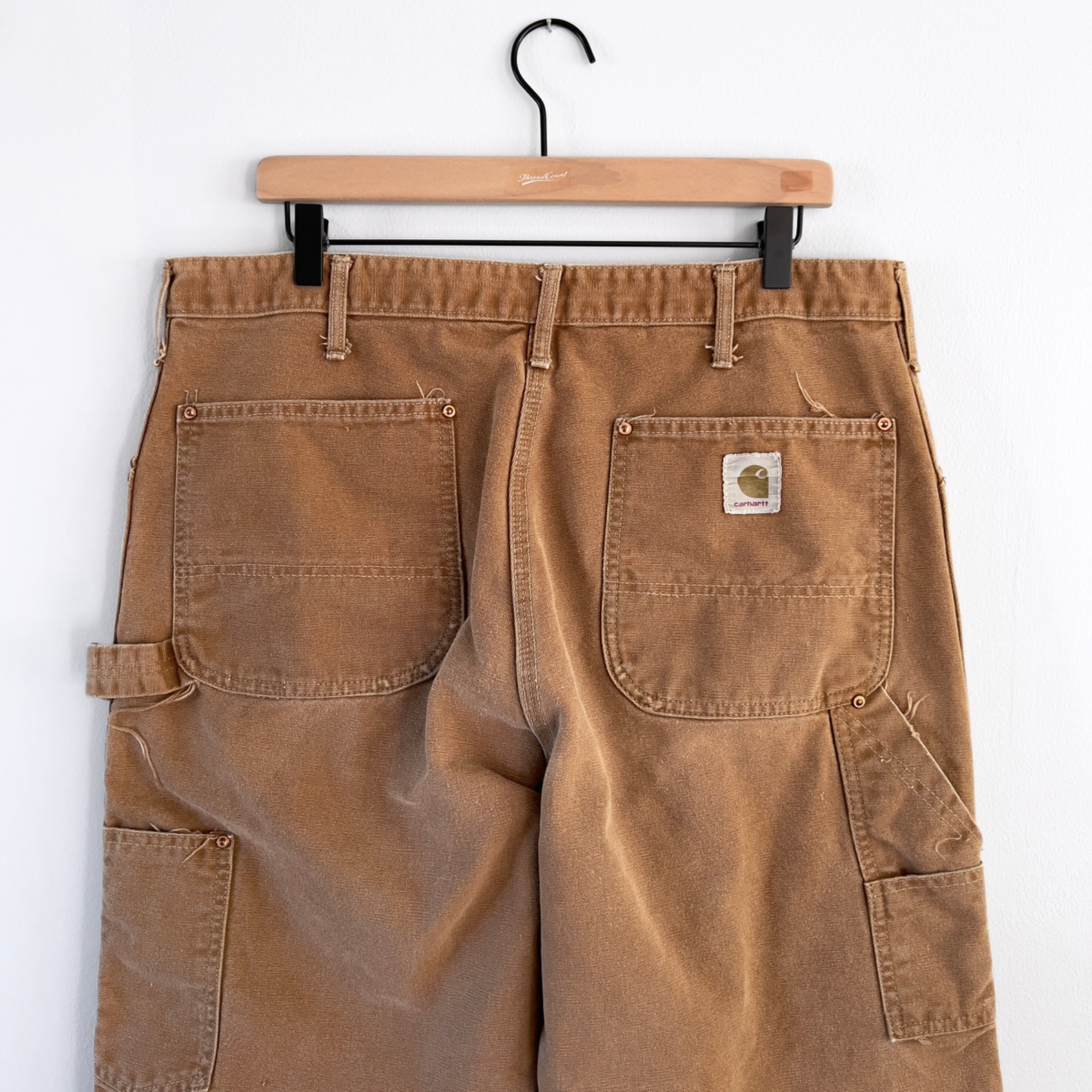 Vintage 1970s Carhartt Double Knee Khaki Canvas Work Pants  - Shop ThreadCount Vintage Co.