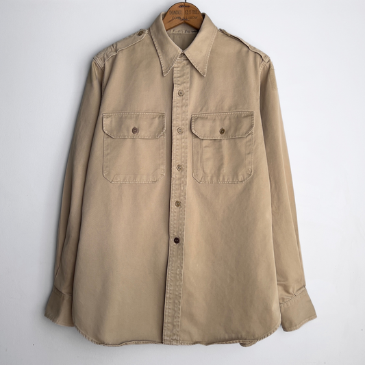 Vintage 1960s U.S. Air Force Khaki Twill Uniform Shirt  - Shop ThreadCount Vintage Co.