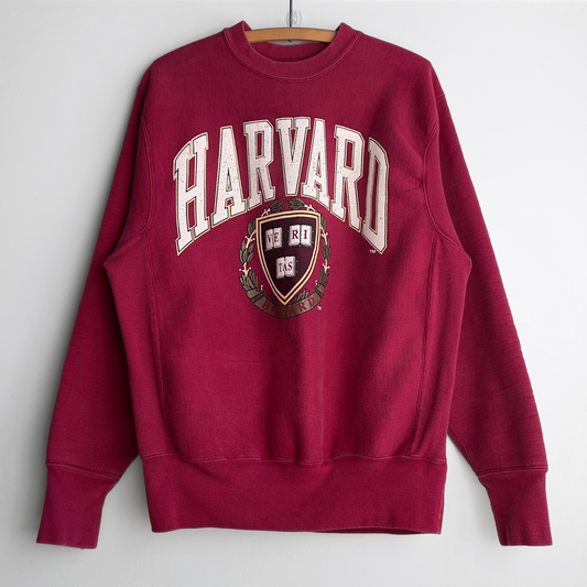 Vintage 1980s Harvard University Heavyweight Crewneck Sweatshirt  - Shop ThreadCount Vintage Co.