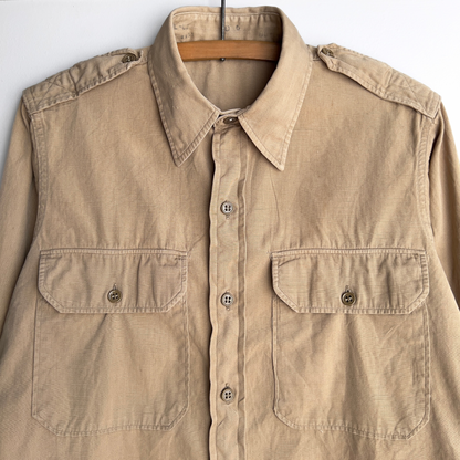 1960s U.S. Air Force Uniform Cotton Twill Shirt  - Shop ThreadCount Vintage Co.