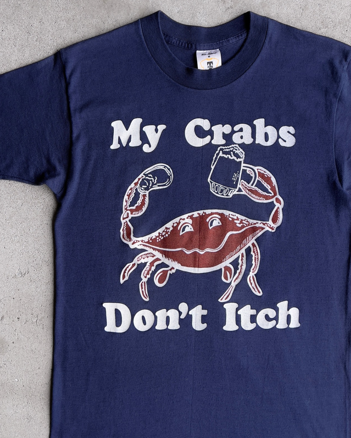 Vintage 1980s My Crabs Don't Itch Old Shuckers Texas Tee  - Shop ThreadCount Vintage Co.