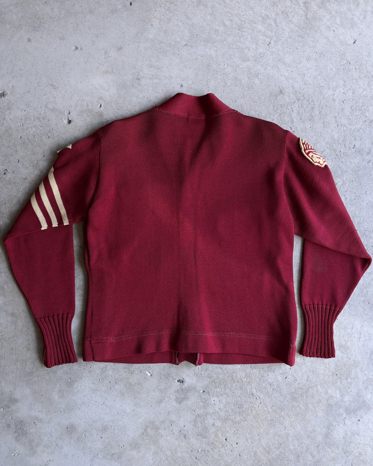 Vintage 1940s K.V.C. Football Champions Letterman Cardigan  - Shop ThreadCount Vintage Co.