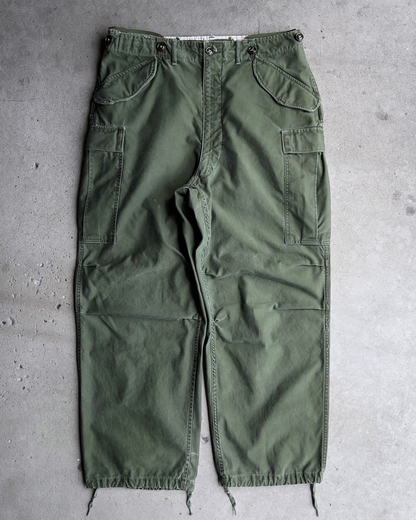 Vintage 1950s U.S. Army M-1951 Sateen Green Combat Cargo Field Pants  - Shop ThreadCount Vintage Co.