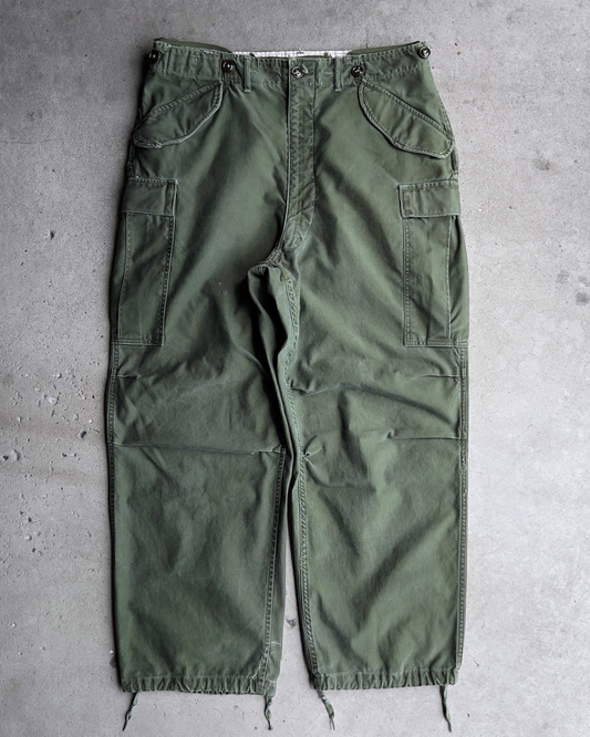 Vintage 1950s M-1951 U.S. Army Sateen Green Combat Cargo Pants  - Shop ThreadCount Vintage Co.