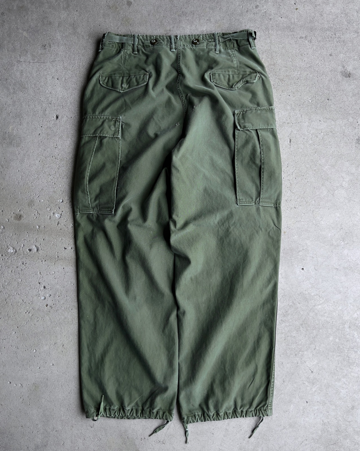 Vintage 1950s U.S. Army M-1951 Sateen Green Combat Cargo Field Pants  - Shop ThreadCount Vintage Co.