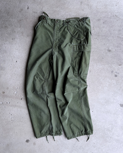 Vintage 1950s U.S. Army M-1951 Sateen Green Combat Cargo Field Pants  - Shop ThreadCount Vintage Co.