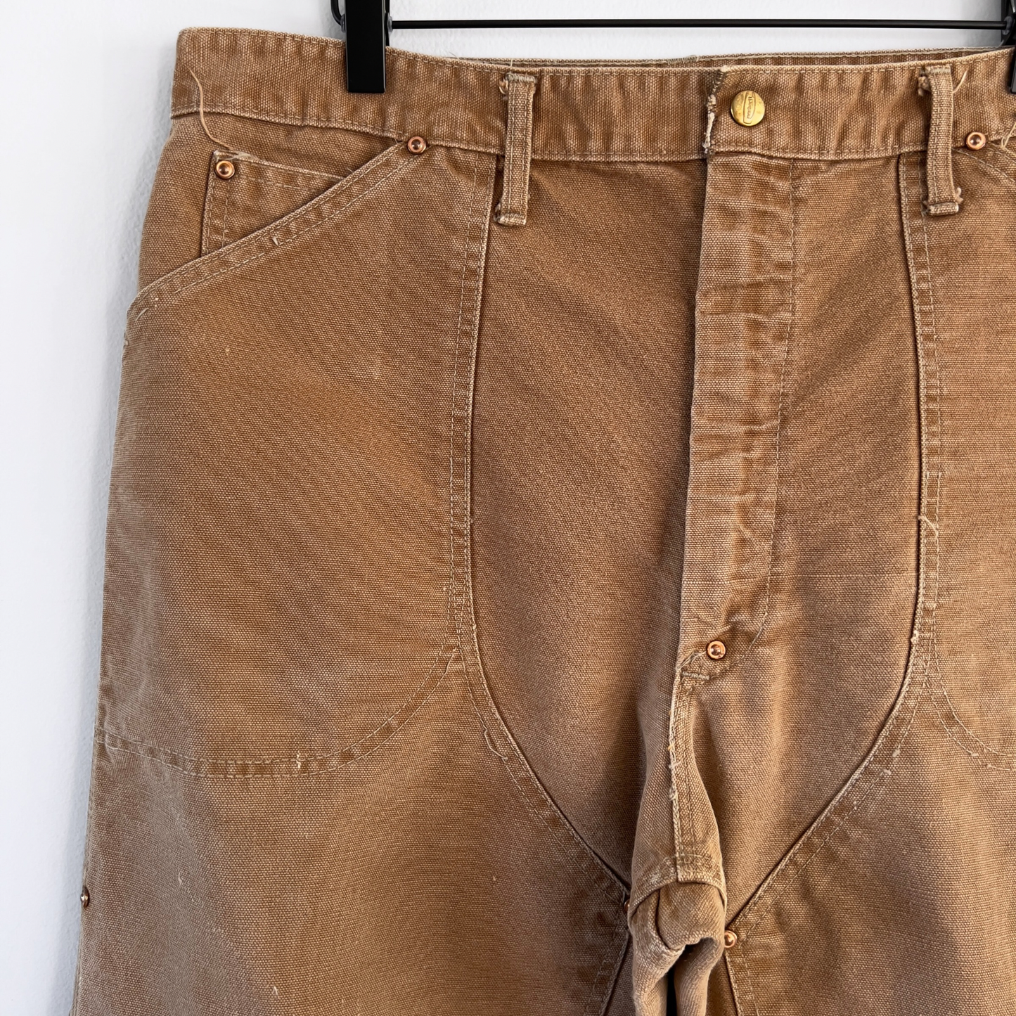 Vintage 1970s Carhartt Double Knee Khaki Canvas Work Pants  - Shop ThreadCount Vintage Co.