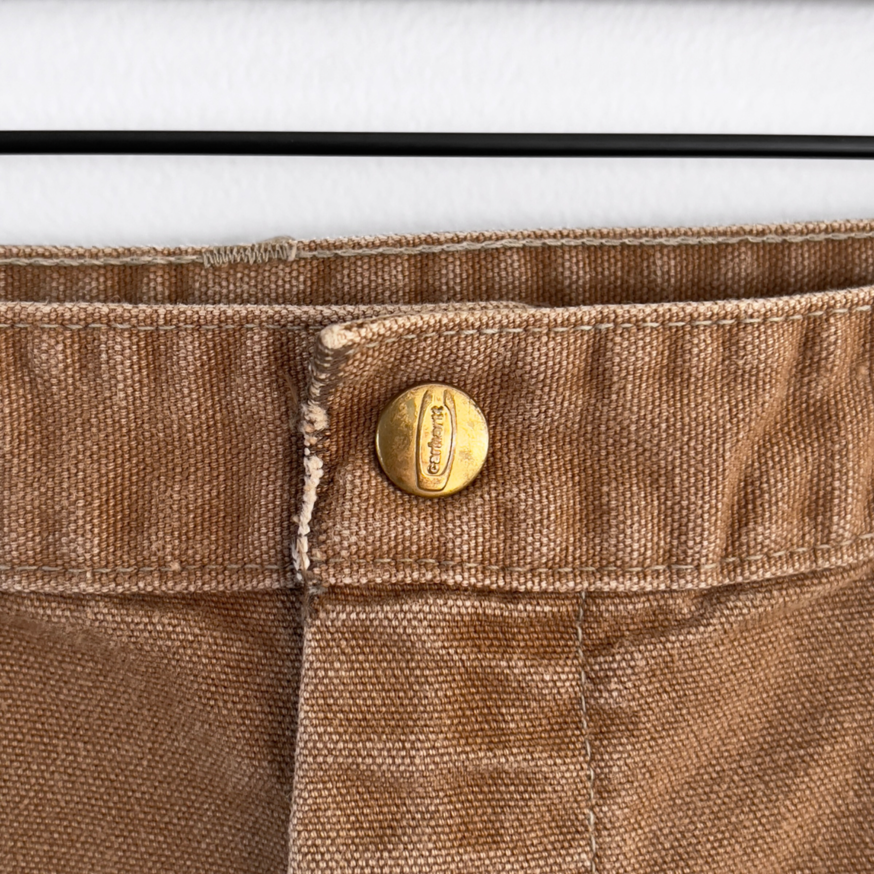 Vintage 1970s Carhartt Double Knee Khaki Canvas Work Pants  - Shop ThreadCount Vintage Co.