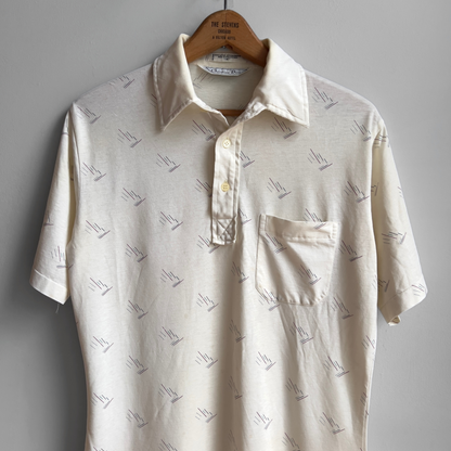 1980s Christian Dior Atomic Print Golf Shirt  - Shop ThreadCount Vintage Co.