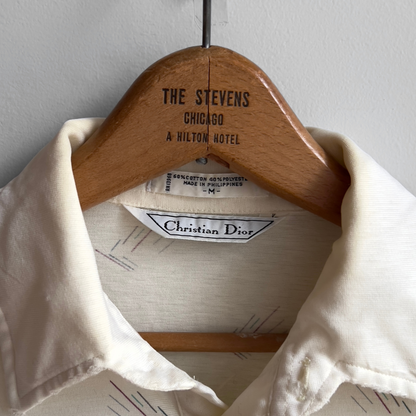 1980s Christian Dior Atomic Print Golf Shirt  - Shop ThreadCount Vintage Co.