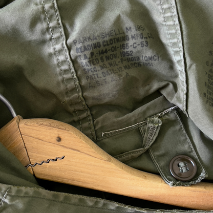1950s U.S. Army M-1951 Hooded Fishtail Parka Shell Jacket  - Shop ThreadCount Vintage Co.