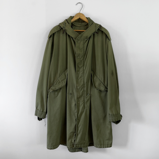 1950s U.S. Army M-1951 Hooded Fishtail Parka Shell Jacket  - Shop ThreadCount Vintage Co.