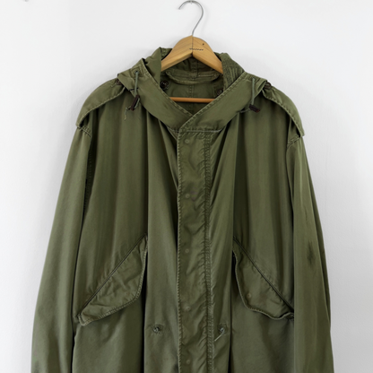 1950s U.S. Army M-1951 Hooded Fishtail Parka Shell Jacket  - Shop ThreadCount Vintage Co.