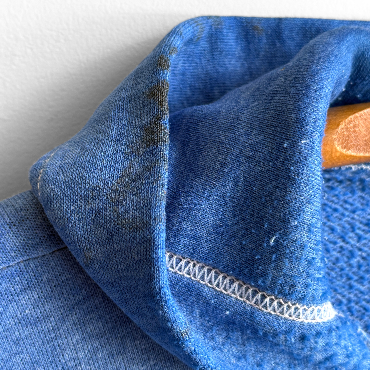 1980s Faded Blue Zip Up Hoodie