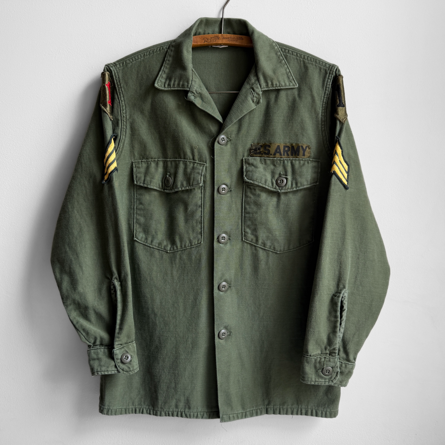 1970s U.S. Army OG 107 Fatigue Shirt