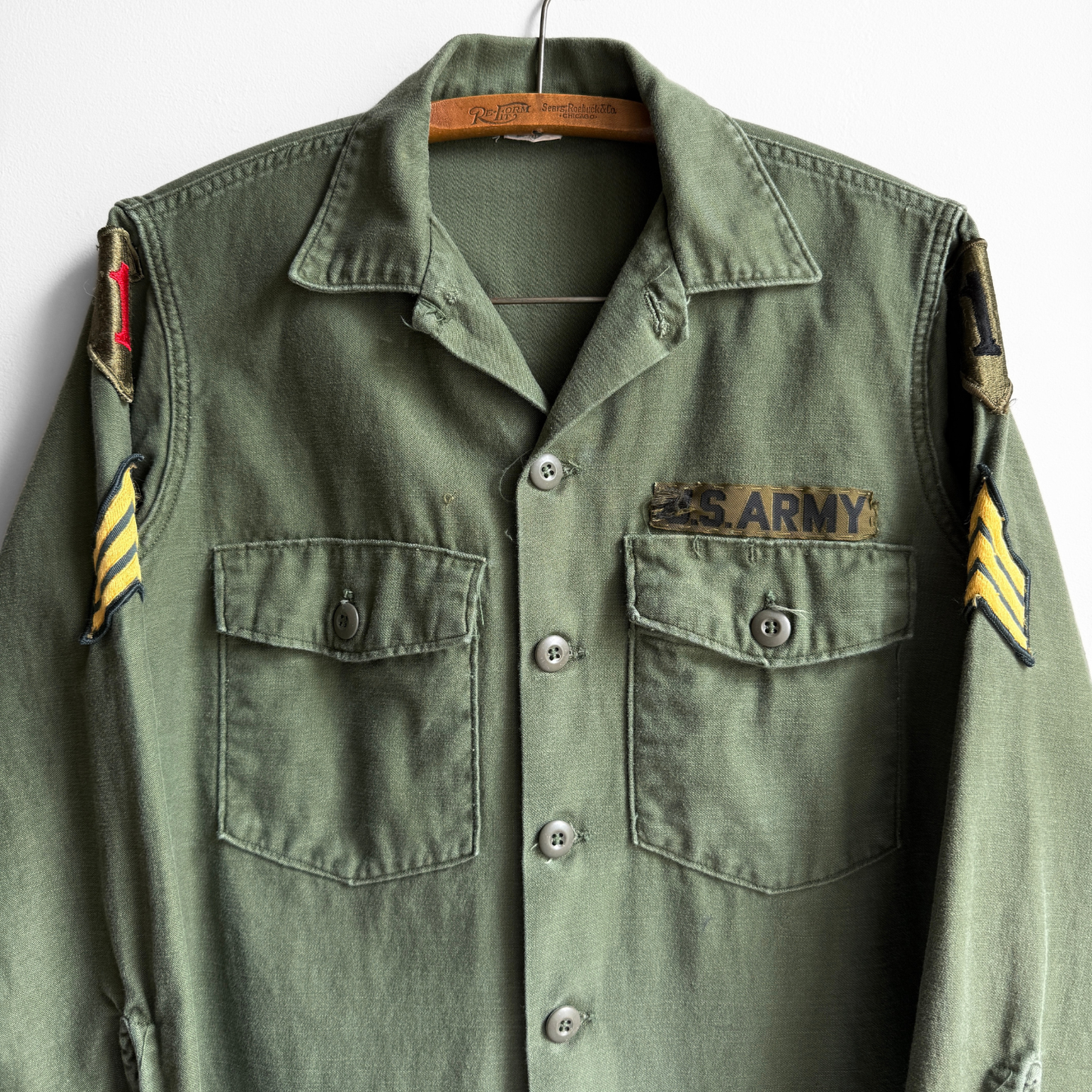 1970s U.S. Army OG 107 Fatigue Shirt