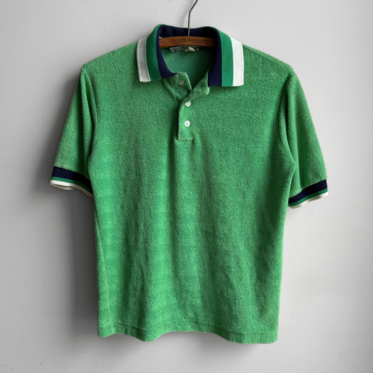 1970s Green Terry Cloth Polo Shirt