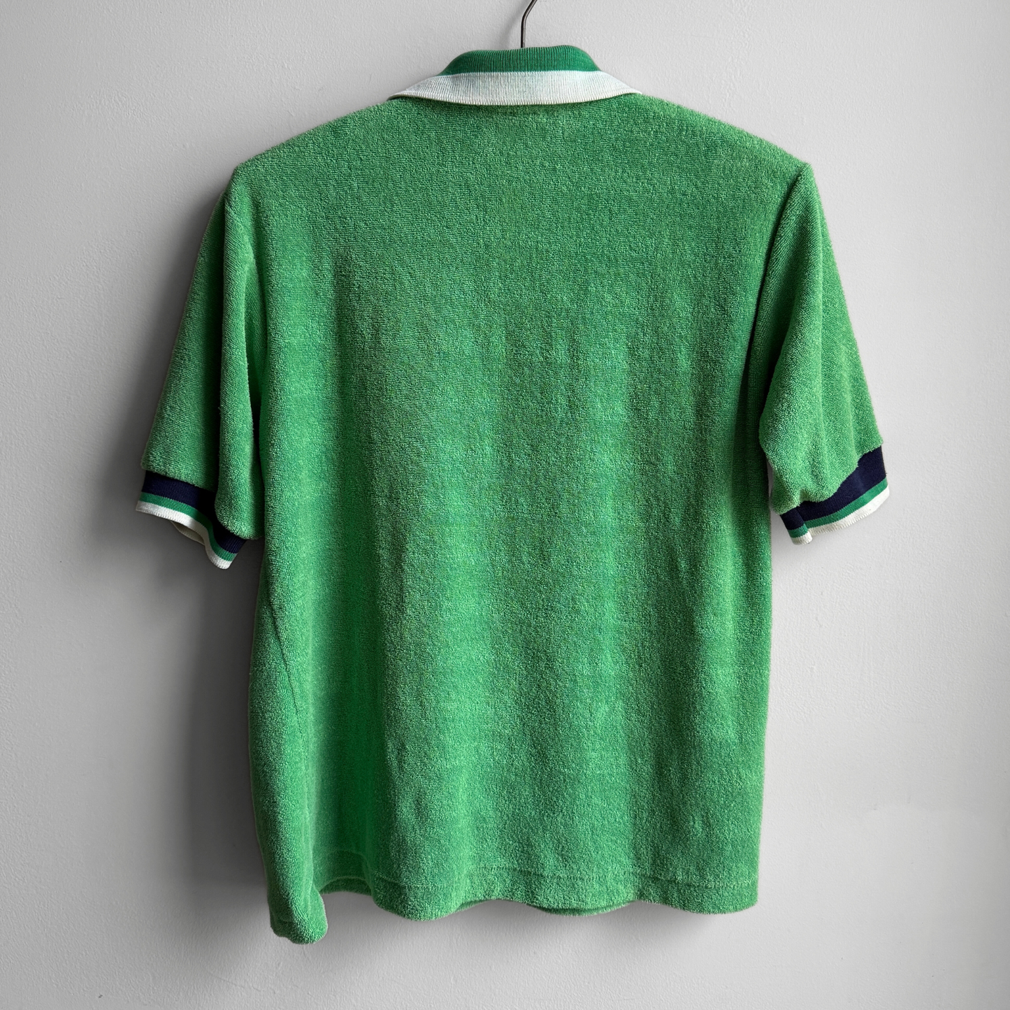 1970s Green Terry Cloth Polo Shirt