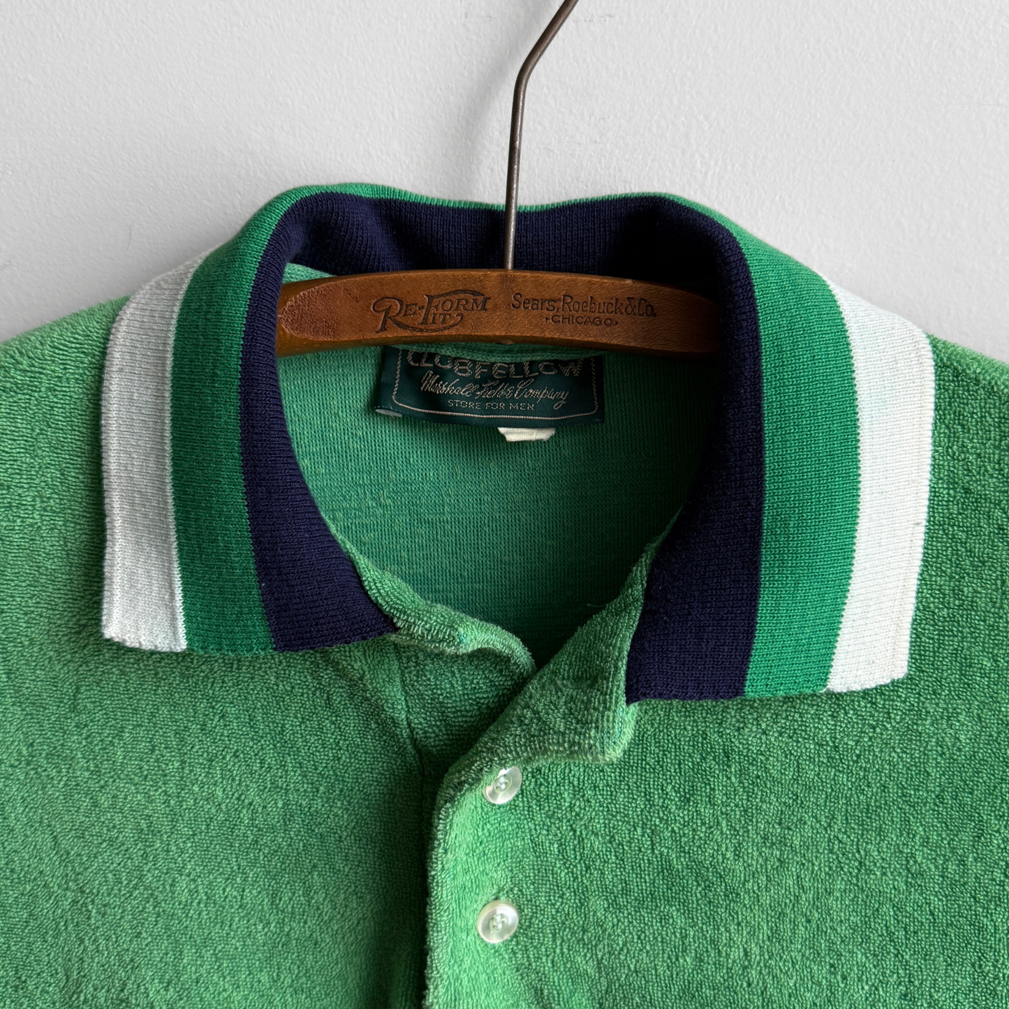 1970s Green Terry Cloth Polo Shirt