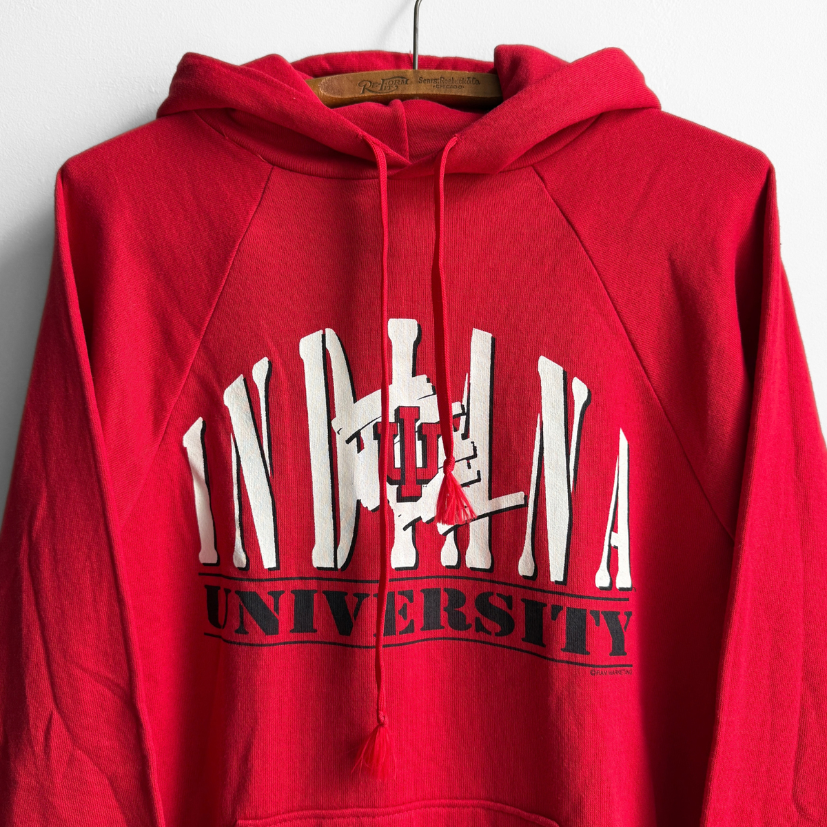 1980s Indiana University Red Hoodie
