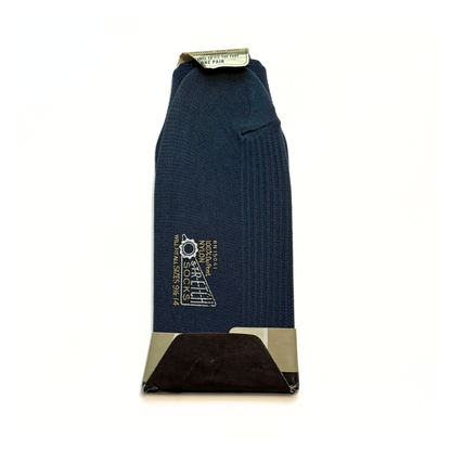 1950s Blue Nylon Knit Stretch Socks