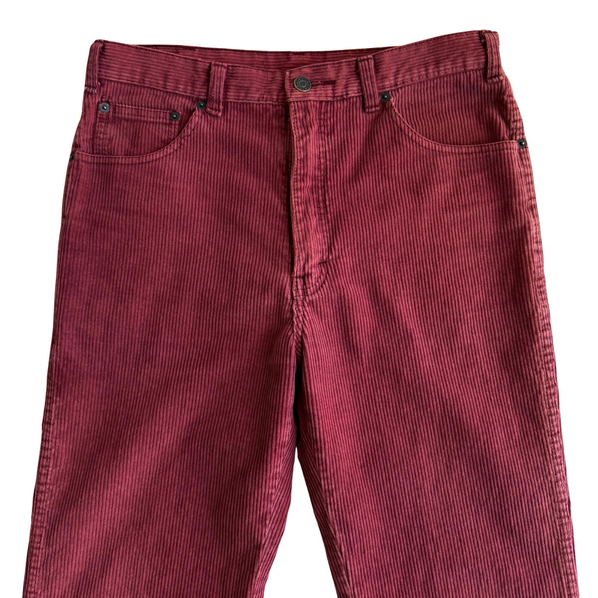 1980s Maroon Red Corduroy Pants (30)