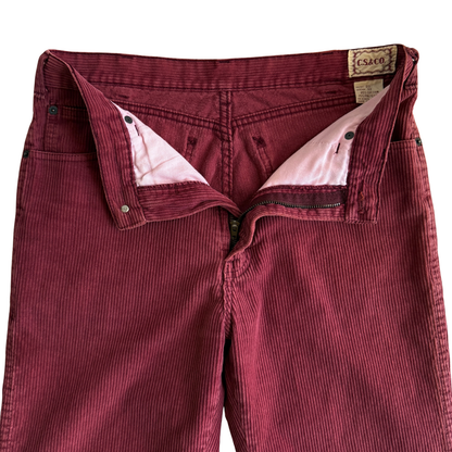 1980s Maroon Red Corduroy Pants (30)