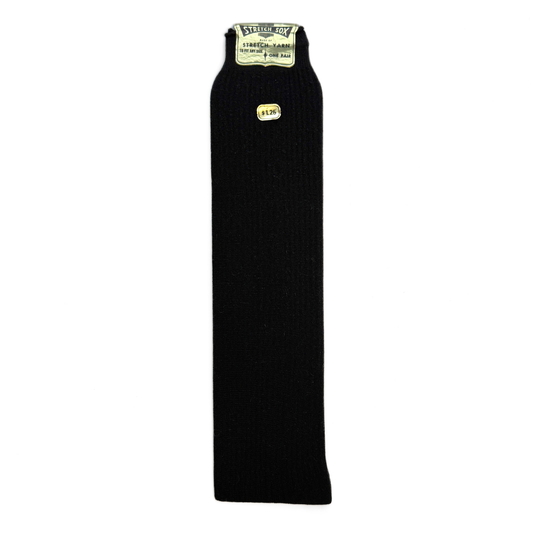 1950s Black Nylon Knit Stretch Socks