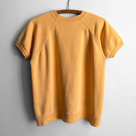 1960s Faded Yellow Short Sleeve Sweatshirt