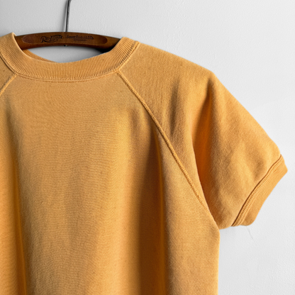 1960s Faded Yellow Short Sleeve Sweatshirt