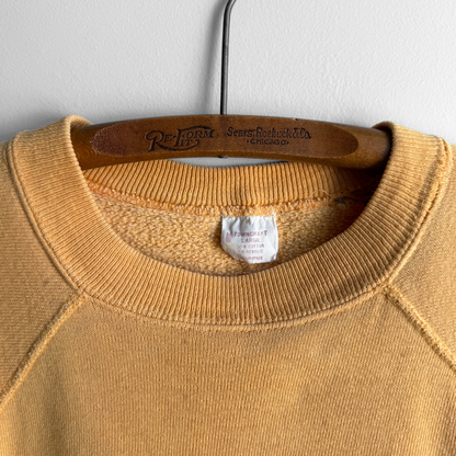 1960s Faded Yellow Short Sleeve Sweatshirt