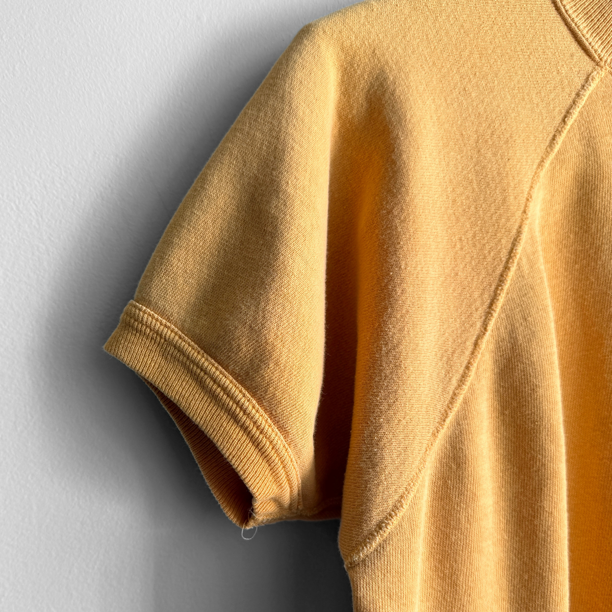 1960s Faded Yellow Short Sleeve Sweatshirt