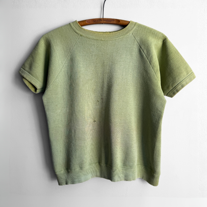 1960s Faded Green Short Sleeve Sweatshirt