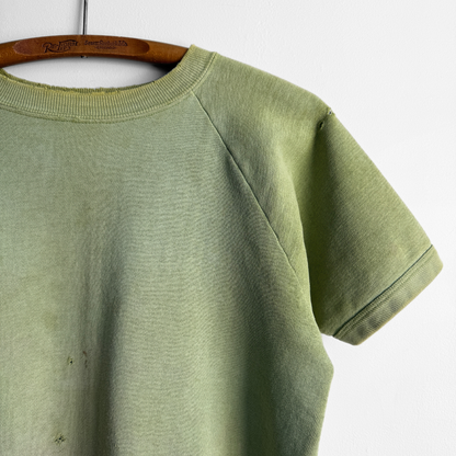 1960s Faded Green Short Sleeve Sweatshirt