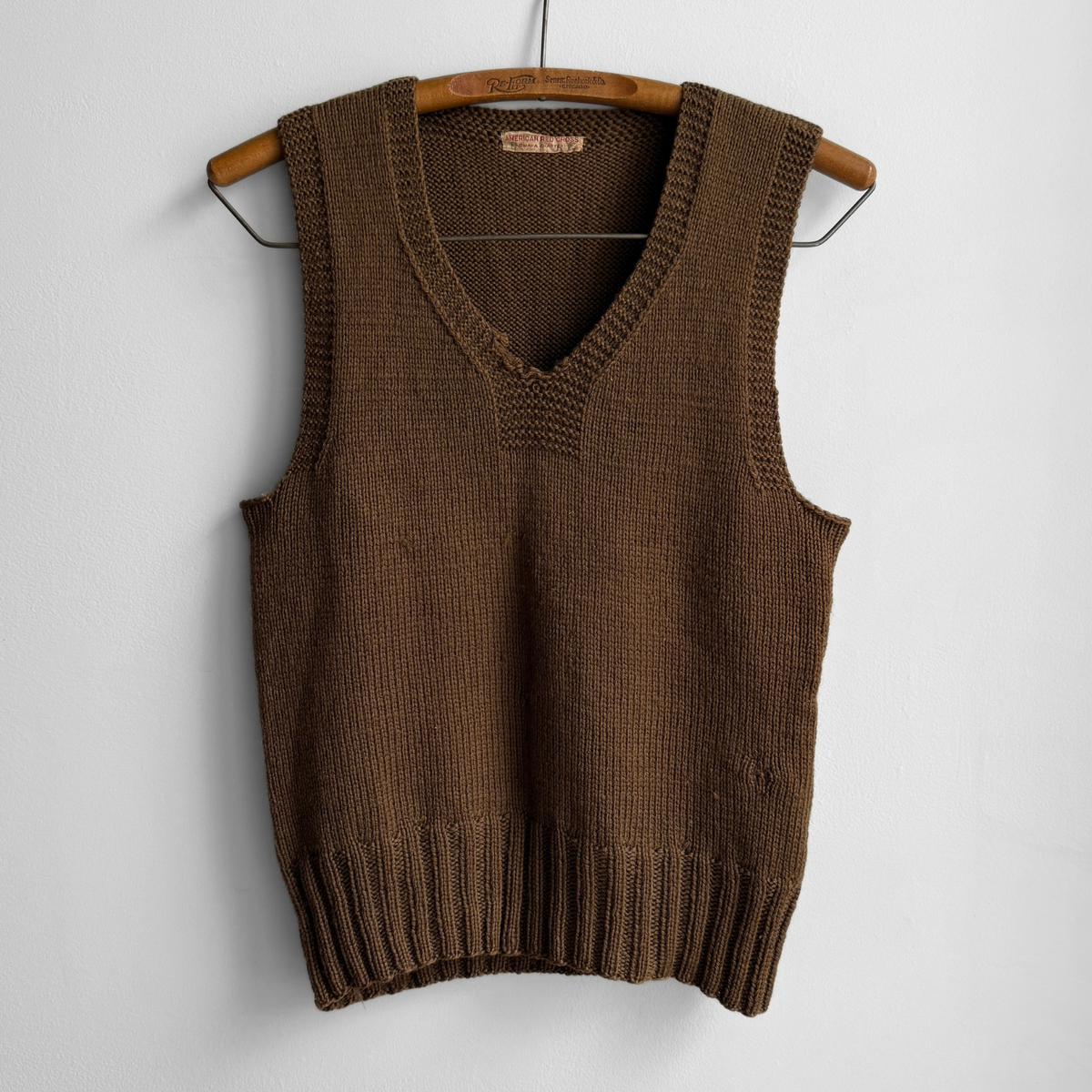 1940s American Red Cross Wool Knit Vest