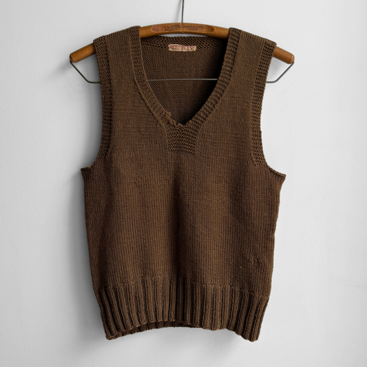 1940s American Red Cross Wool Knit Vest