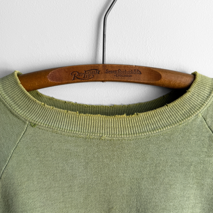 1960s Faded Green Short Sleeve Sweatshirt