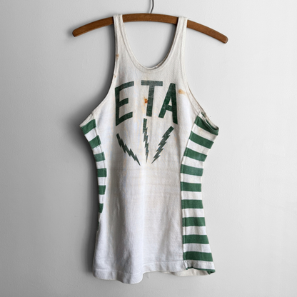 1940s Electric Green & White Basketball Jersey Set