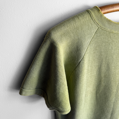 1960s Faded Green Short Sleeve Sweatshirt