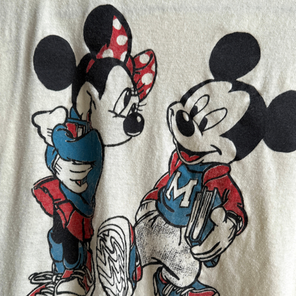1980s Mickey & Minnie Mouse University Students Tee