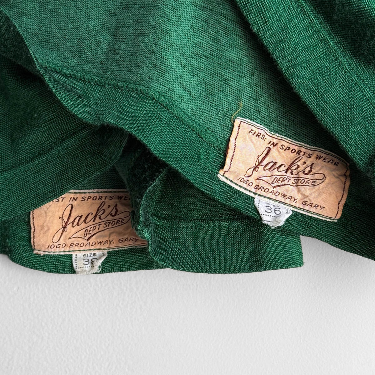 1940s Electric Green & White Basketball Jersey Set