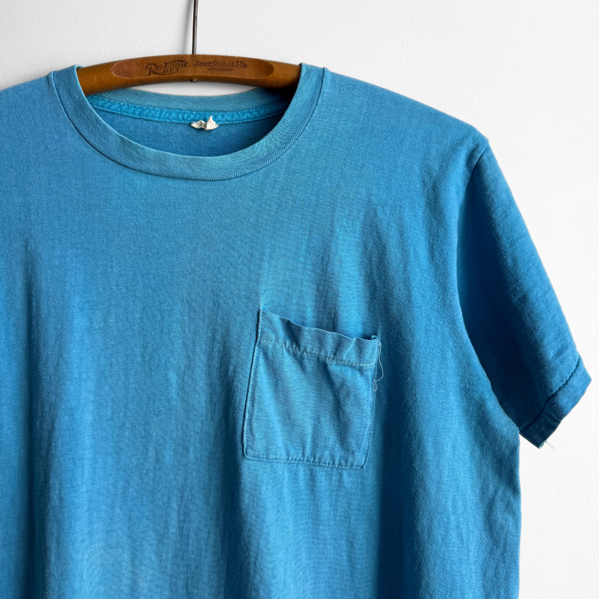 1970s Light Blue Pocket Tee