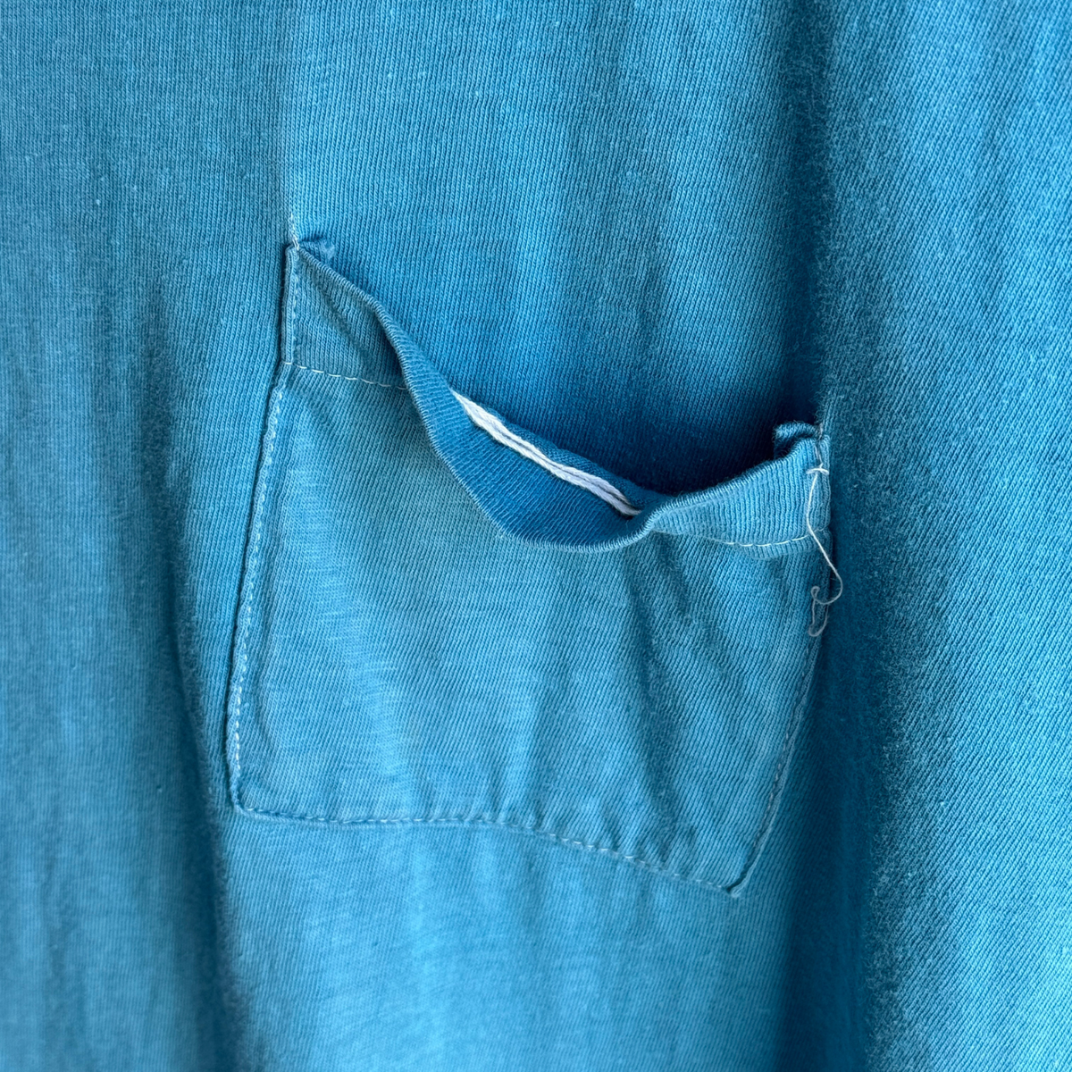 1970s Light Blue Pocket Tee