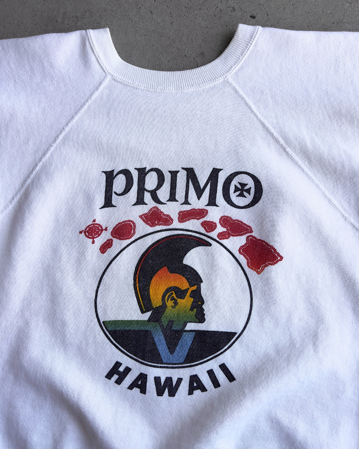 Vintage 1970s Primo Beer Hawaii Short Sleeve Sweatshirt  - Shop ThreadCount Vintage Co.