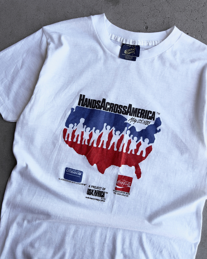 1986 Hands Across America Fundraiser Campaign Tee  - Shop THREADCOUNT Vintage Co.