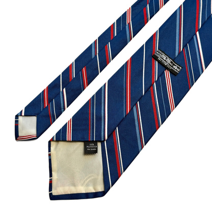 1970s Blue & Red Striped Tie