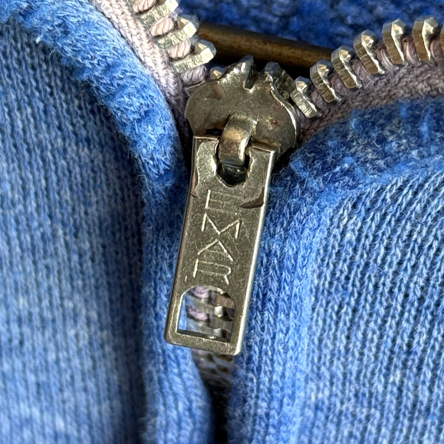 1980s Faded Blue Zip Up Hoodie