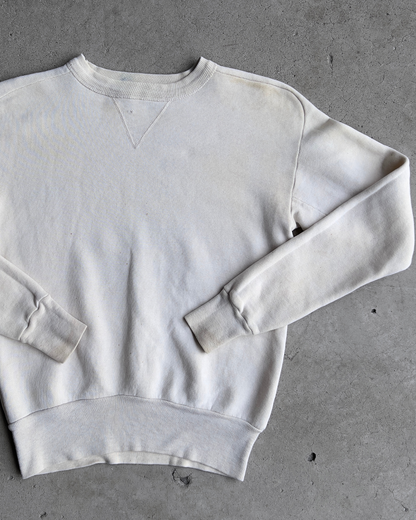 Vintage 1950s White Freedom Sleeve Single-V Sweatshirt  - Shop ThreadCount Vintage Co.